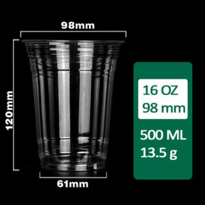 Disposable Plastic Clear Cold Juice Cups 98mm